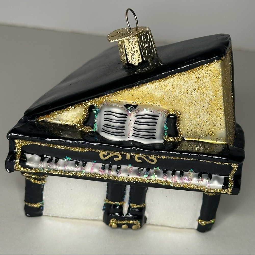 Old World Christmas Baby Grand Piano Hand Blown Glass Holiday Ornament - Picture 2 of 11